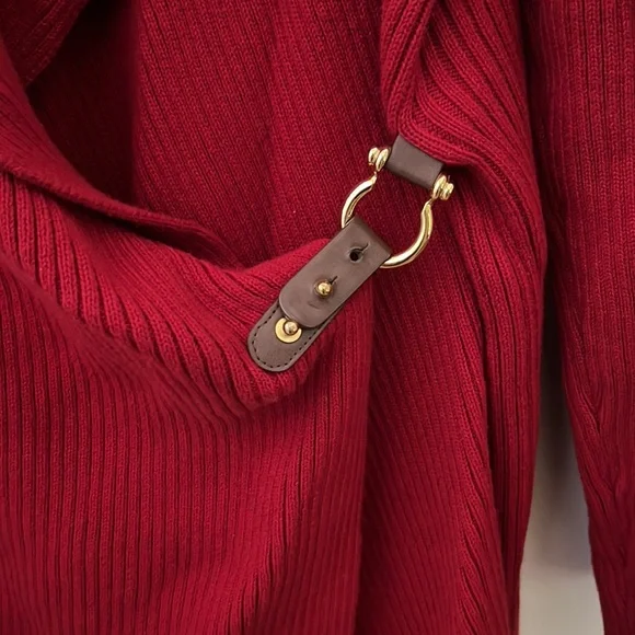 Gorgeous Red Ralph Lauren Cardigan Size XL - Picture 3 of 4